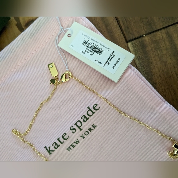 Kate Spade Skinny Mini Scatter Bow Necklace New in box ❤ - Picture 4 of 5